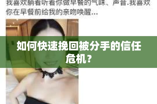 如何快速挽回被分手的信任危机? 如何快速挽回被分手的信任危机?