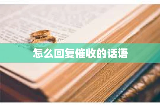 怎么回复催收的话语