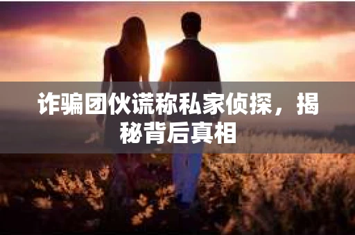 诈骗团伙谎称私家侦探，揭秘背后真相