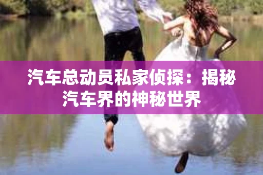 汽车总动员私家侦探：揭秘汽车界的神秘世界