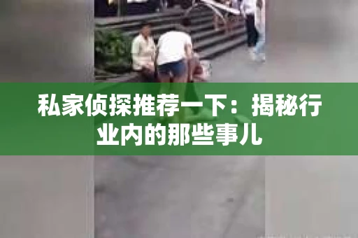 私家侦探推荐一下：揭秘行业内的那些事儿