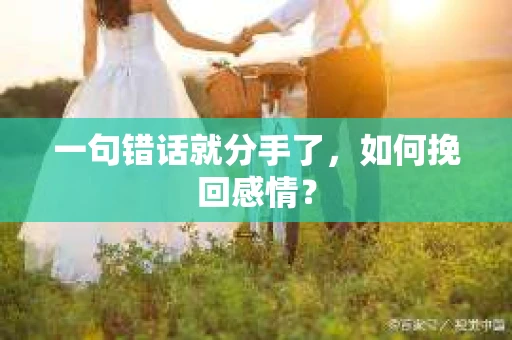 一句错话就分手了，如何挽回感情？