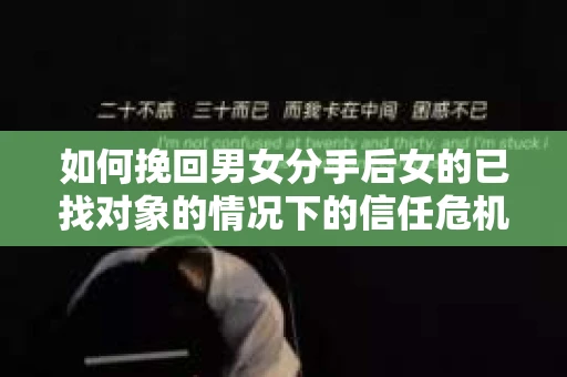 如何挽回男女分手后女的已找对象的情况下的信任危机？