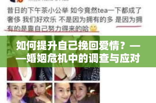 如何提升自己挽回爱情？——婚姻危机中的调查与应对策略